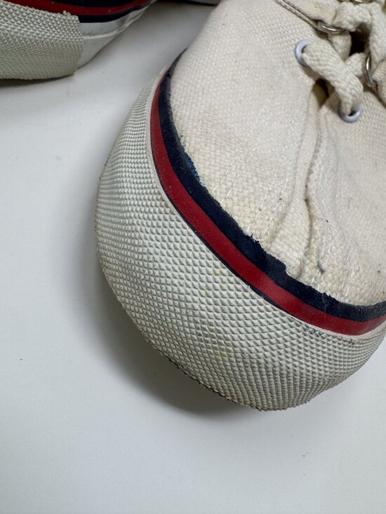 Vintage K-Swiss Canvas Sneakers Cream White Made in Korea Men’s Size 13 main image 8